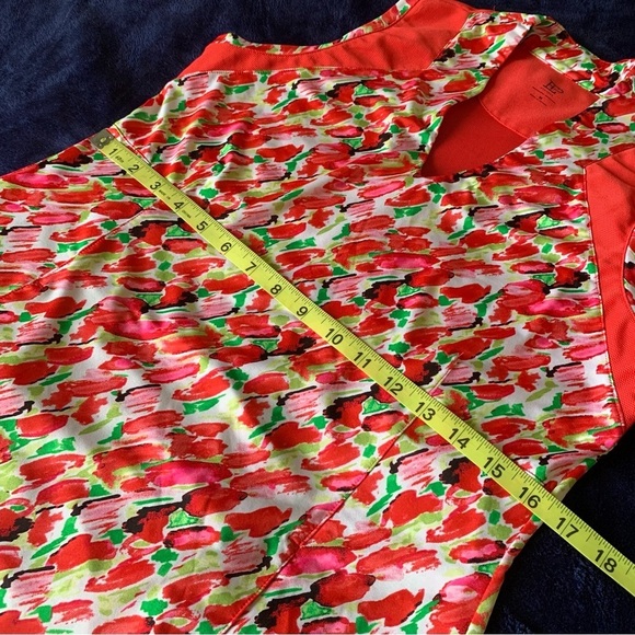 E P pro New York Golf Tennis dress Womens medium Mesh insets Sleeveless Floral - Picture 10 of 10